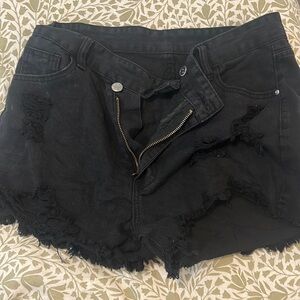 Black Jean shorts